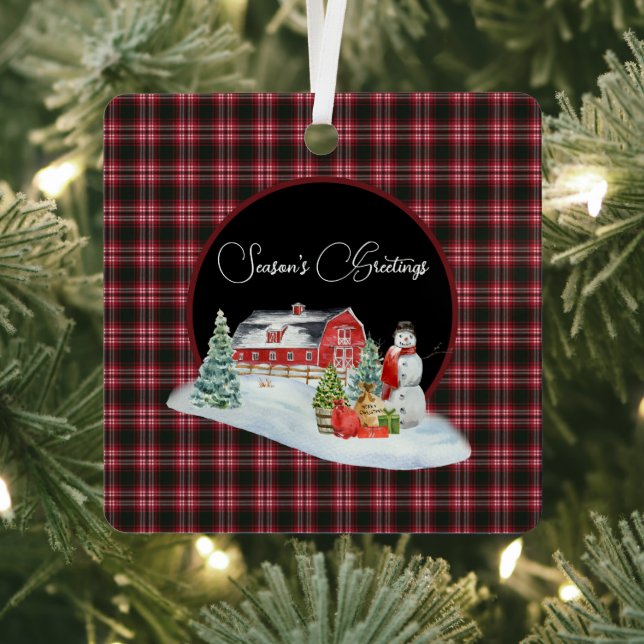 Tweedside Modern Original Scottish Tartan Ornament Aus Metall (InSitu)