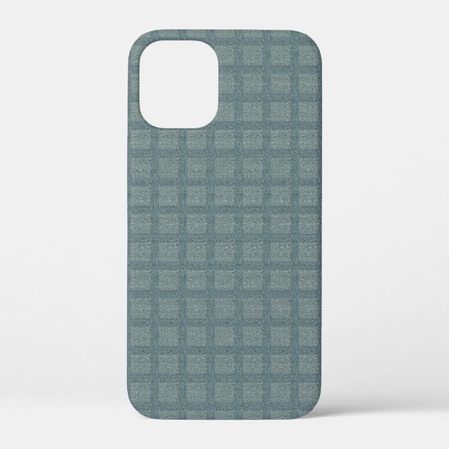 Tweedy Wool Aqua und grünes Muster Case-Mate iPhone Hülle (Rückseite)