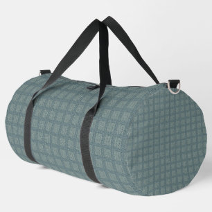 Tweedy Wool Aqua und grünes Muster Duffle Bag