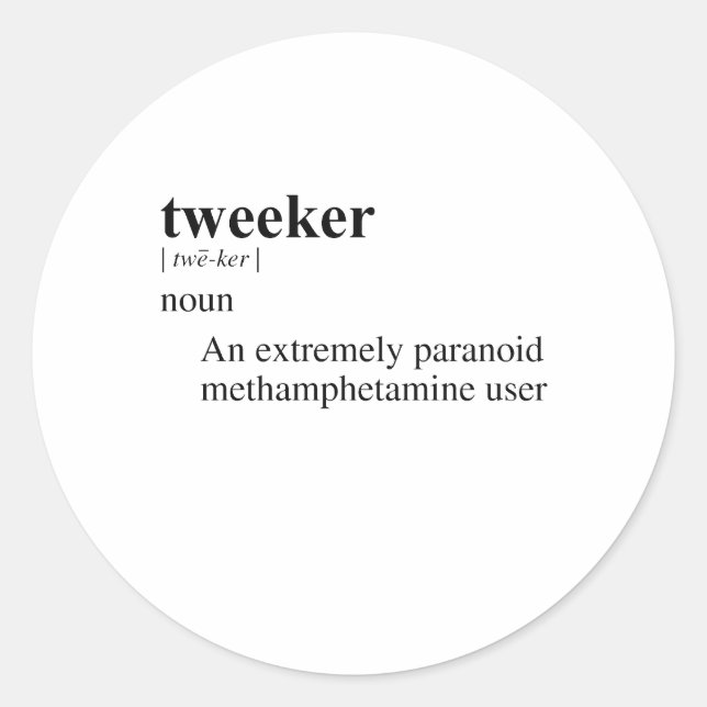 TWEEKER RUNDER AUFKLEBER (Vorderseite)
