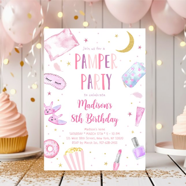Tween Girl Pamper Party Geburtstag Einladung (Von Creator hochgeladen)