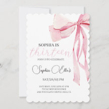 Tween Pink Bow 13. Geburtstag | Coquette 13. Gebur