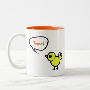 Tweet-Bird-Tasse Zweifarbige Tasse