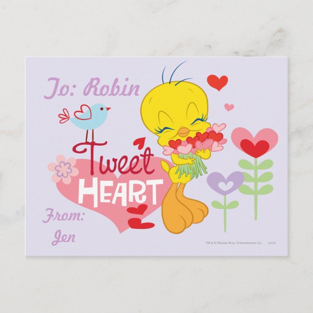 Tweet Heart Postkarte (Vorderseite)
