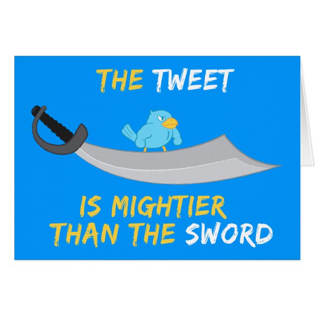 Tweet ist mächtiger als die Klinge (Vorderseite (Horizontal))