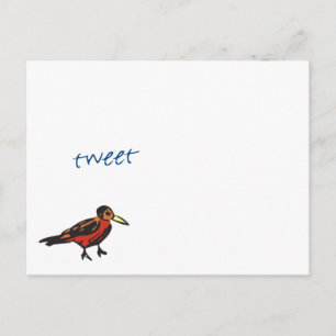 tweet sagte der rote Robin Postkarte