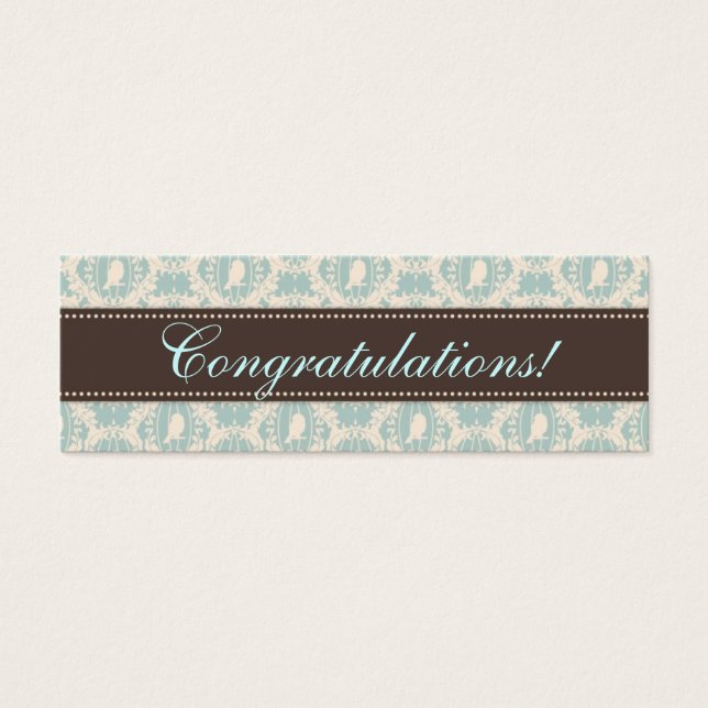 Tweet Tweet Boy Skinny Gift Tag 3 (Vorderseite)