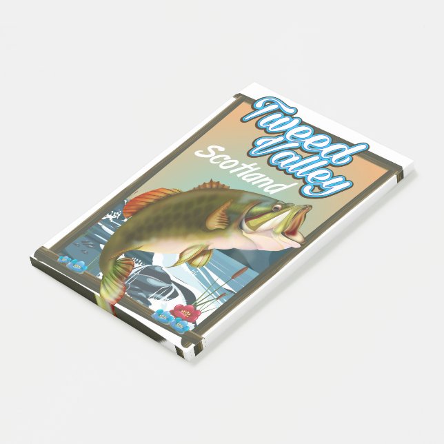 Tweetal Schottland Fischereiposter Post-it Klebezettel (angewinkelt)