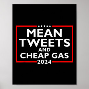Tweete und billig Gas Funny 2024 Pro-Trump-Wahl Poster