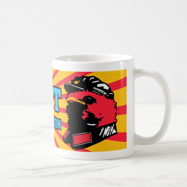 Tweeten Revolutions-Twittermao-Vogel-Tasse Kaffeetasse (Rechts)
