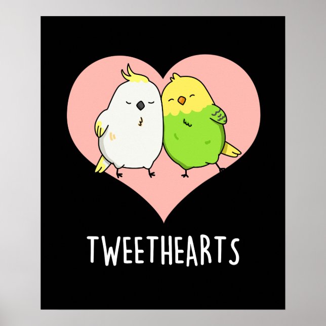Tweetheart Funny Love Birds Puck Dark BG Poster (Vorne)