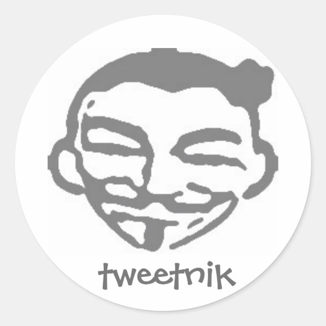 Tweetnik-Aufkleber Runder Aufkleber (Vorderseite)