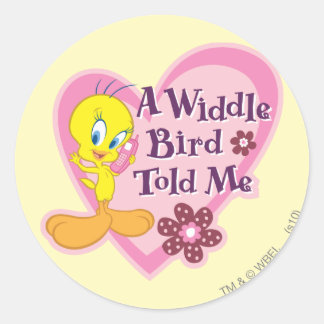 TWEETY™ "A Widdle Bird Told Me" Runder Aufkleber