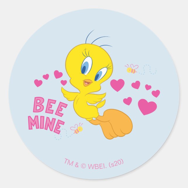 TWEETY™ - Bee Mine Runder Aufkleber (Vorderseite)