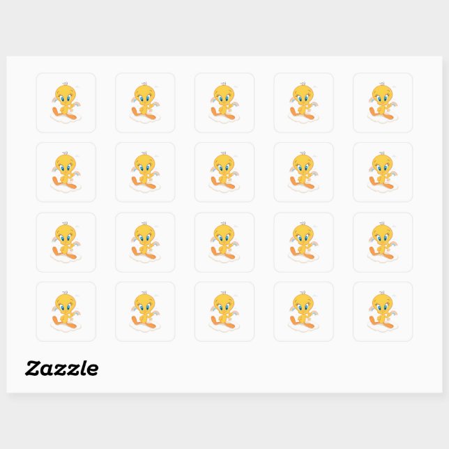 Tweety Bird  Quadratischer Aufkleber (Blatt)