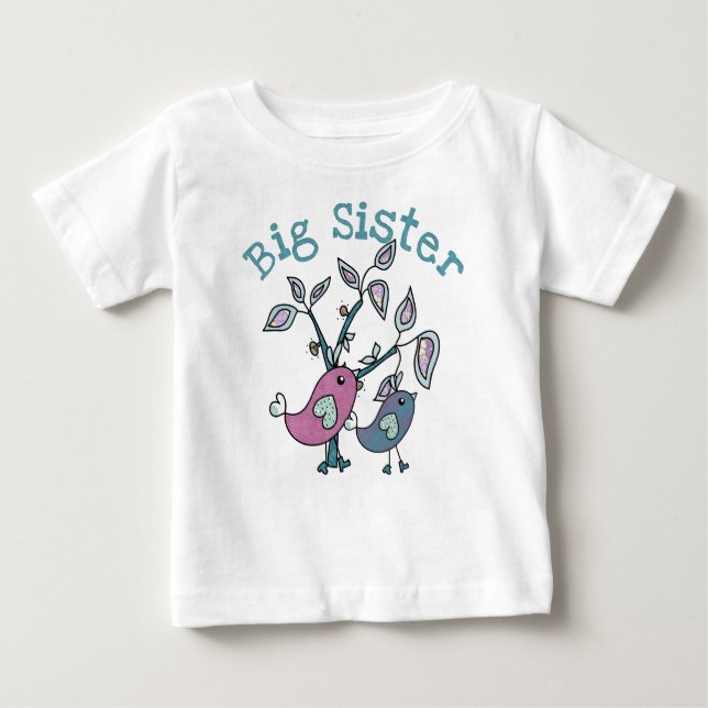 Tweety Birds Big Sister Baby T-shirt (Vorderseite)