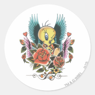 TWEETY™ Blue Wings Runder Aufkleber