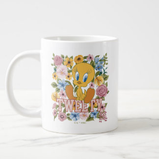 TWEETY™ Blumenstickerei Grafik Jumbo-Tasse