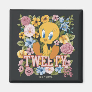 TWEETY™ Blumenstickerei Grafik Magnet