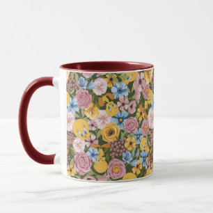 TWEETY™ Blumenstickerei-Muster Tasse