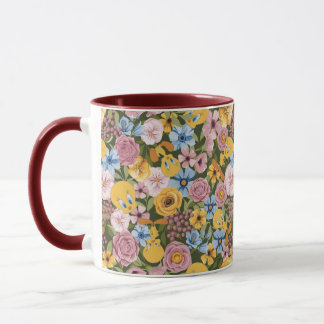 TWEETY™ Blumenstickerei-Muster Tasse