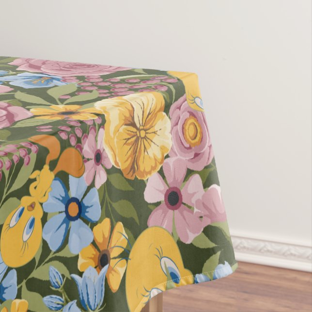 TWEETY™ Blumenstickereimuster Tischdecke (Beispiel)