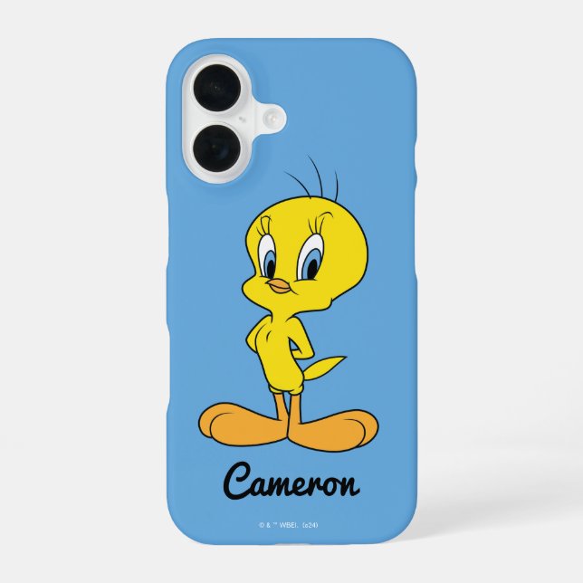 TWEETY™ | Cleverer Vogel iPhone 16 Hülle (Rückseite)