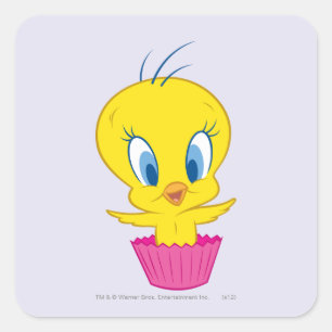 TWEETY™ Cupcake Quadratischer Aufkleber