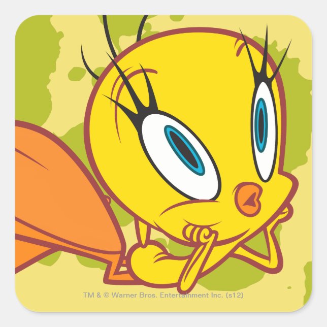 TWEETY™ Daydreaming Quadratischer Aufkleber (Vorderseite)