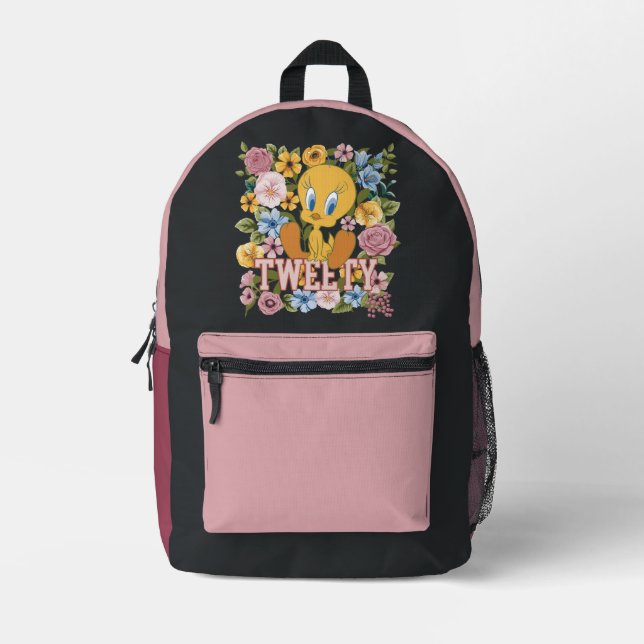 TWEETY™ Floral Embroidery Graphic Bedruckter Rucksack (Vorderseite)
