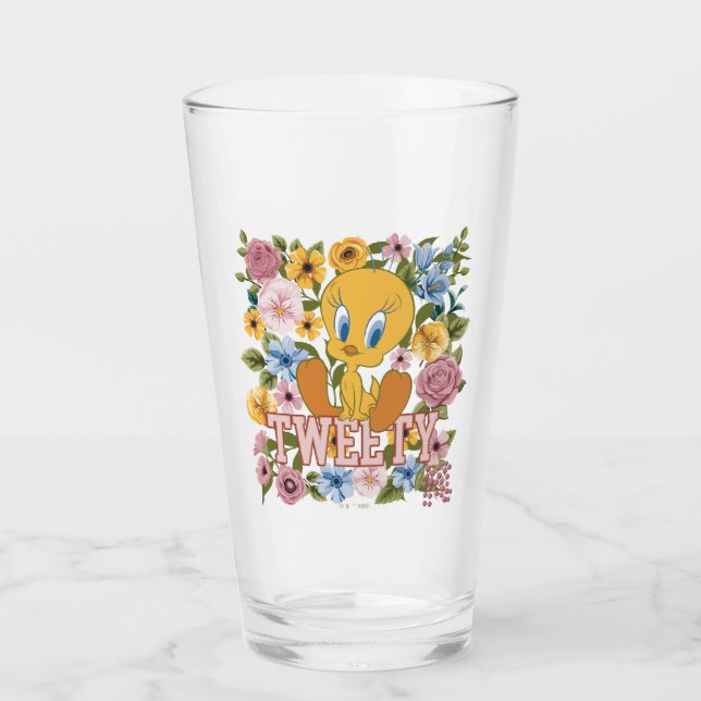 TWEETY™ Floral Embroidery Graphic Glas (Vorderseite)