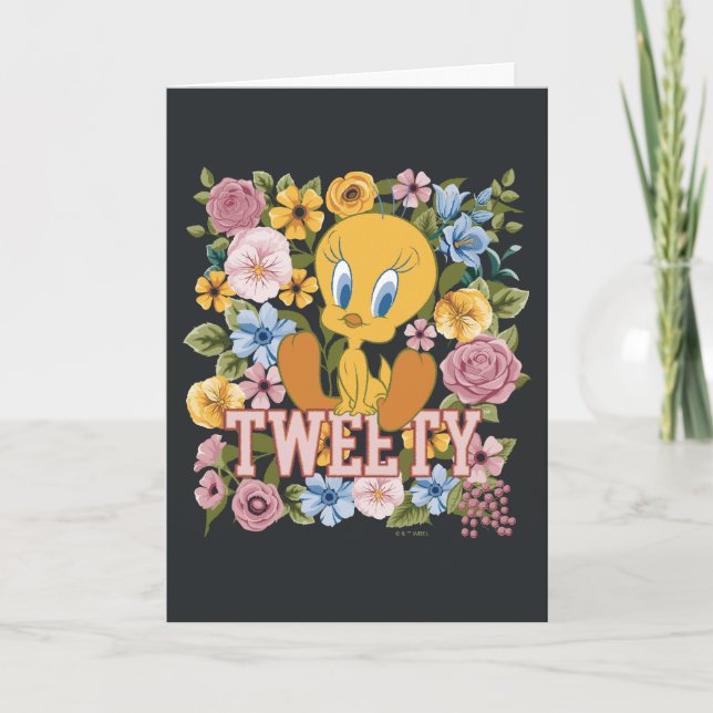 TWEETY™ Floral Embroidery Graphic Karte (Vorderseite)