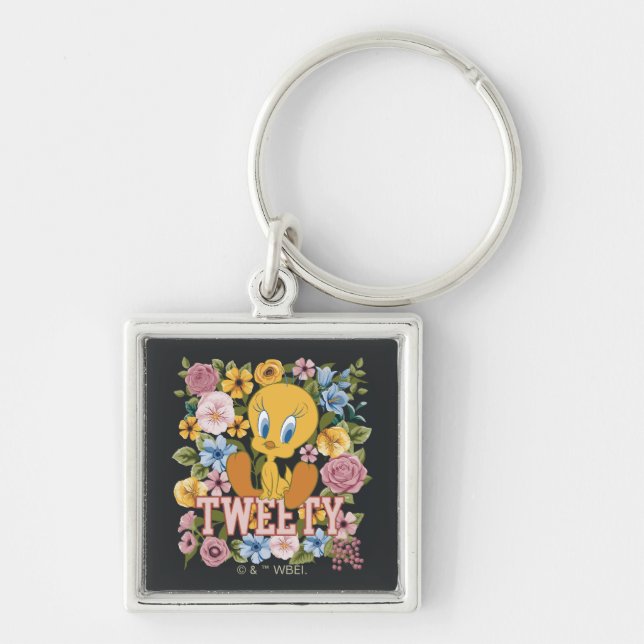 TWEETY™ Floral Embroidery Graphic Schlüsselanhänger (Vorne)