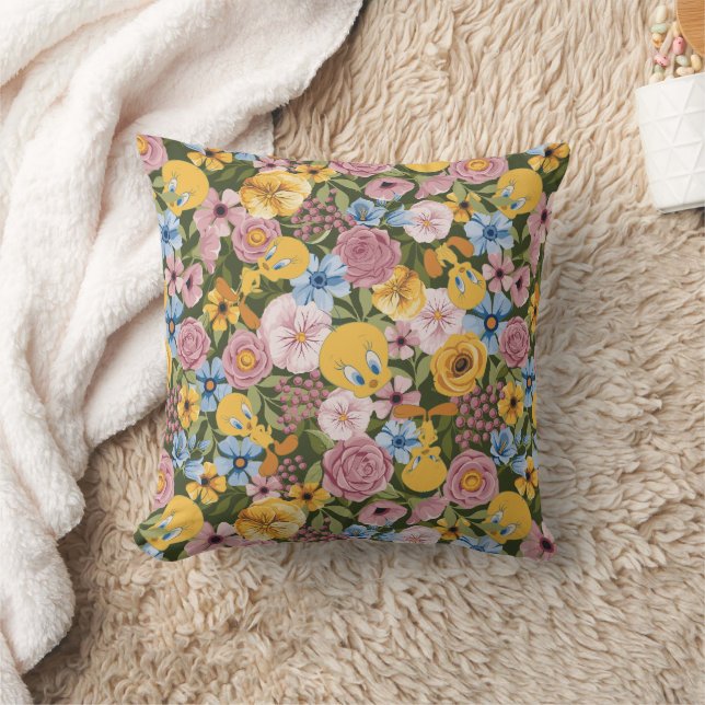 TWEETY™ Floral Embroidery Pattern Kissen (Decke)