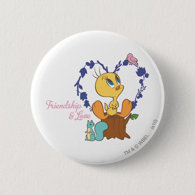 TWEETY™ "Freundschaft und Liebe" Button (Vorderseite)