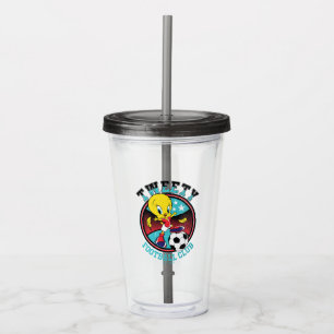 TWEETY™ Fußballclub-Abzeichen Acryltrinkbecher