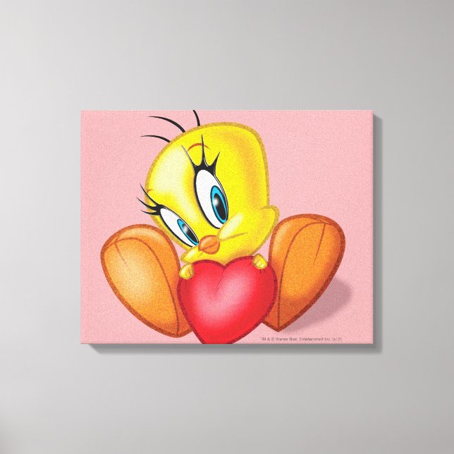 TWEETY™ Holding Heart Leinwanddruck (Vorderseite)