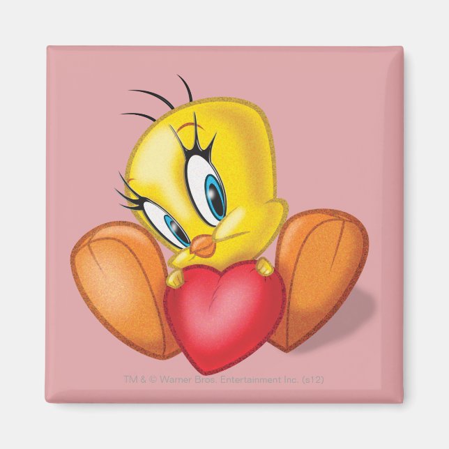 Tweety Holding Heart Magnet (Vorne)