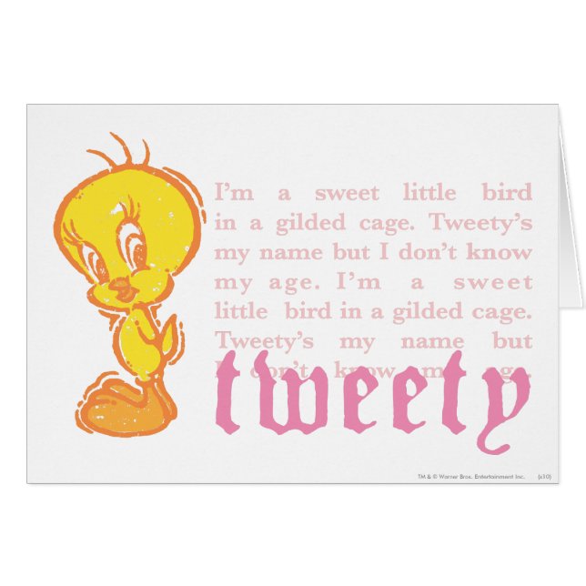 Tweety "Ich bin ein süßer kleiner Vogel" (Vorderseite (Horizontal))