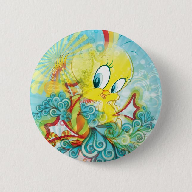 TWEETY™ in Blue Wave Button (Vorderseite)