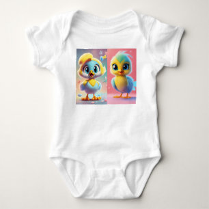 Tweety. in Pastellfarben. kindisch und lustig Baby Strampler