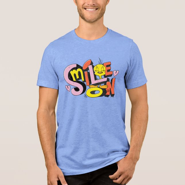 TWEETY™ Lächle weiter Tri-Blend Shirt (Vorderseite)