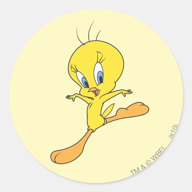 TWEETY™ Landing Runder Aufkleber (Vorderseite)