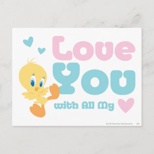 Tweety "Liebe You with All my Heart" Postkarte