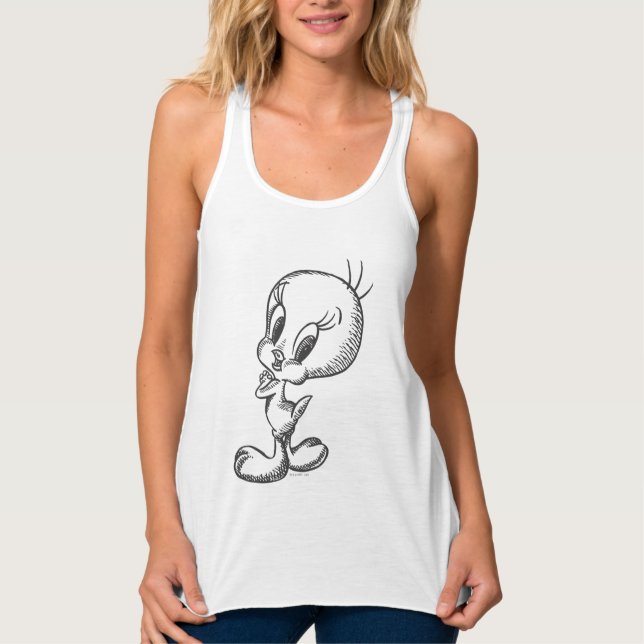 Tweety lieblich schwarz/weiß tank top (Vorderseite)