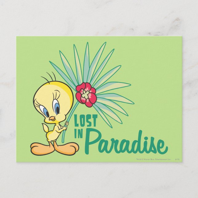 TWEETY™ "Lost in Paradise" Postkarte (Vorderseite)