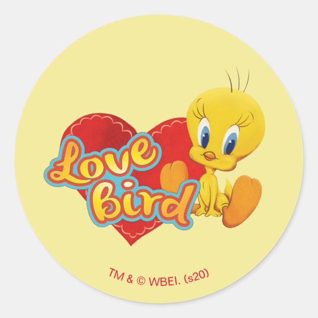 TWEETY™ - Love Bird Runder Aufkleber (Vorderseite)