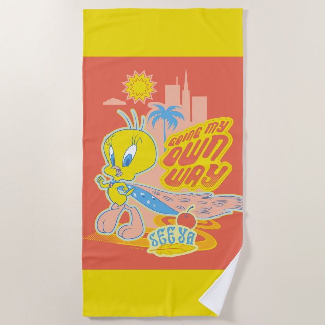 TWEETY™ - Meine eigene Richtung Strandtuch (Vorderseite)