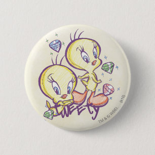 TWEETY™ mit Edelsteinen Button