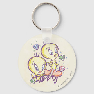 Tweety mit Edelsteinen Schlüsselanhänger
